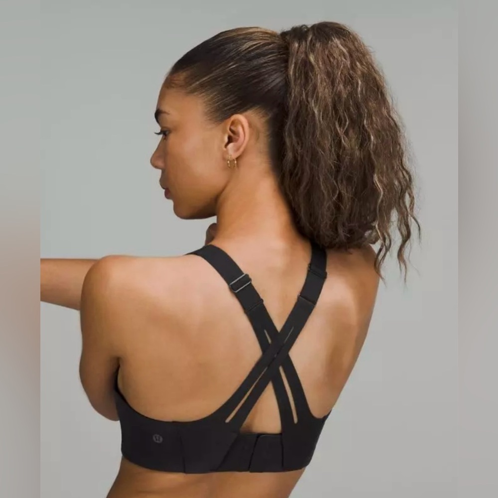 Lululemon Air Support Bra 34C Black High Support Running Sports Bra Activewear - Picture 2 of 6